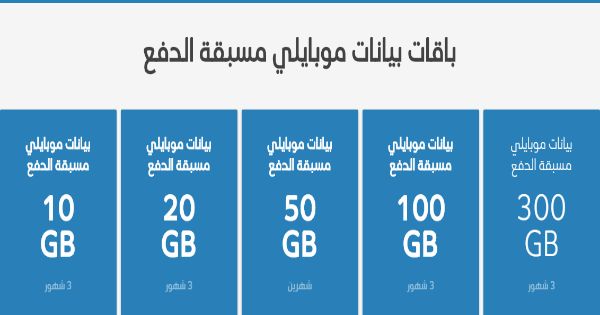 كيفية وشروط الاشتراك في باقة بيانات موبايلي مسبقة الدفع اللامحدودة